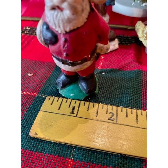 Santa Claus Hand Painted Figurines Lot of 5 - Picture 8 of 11